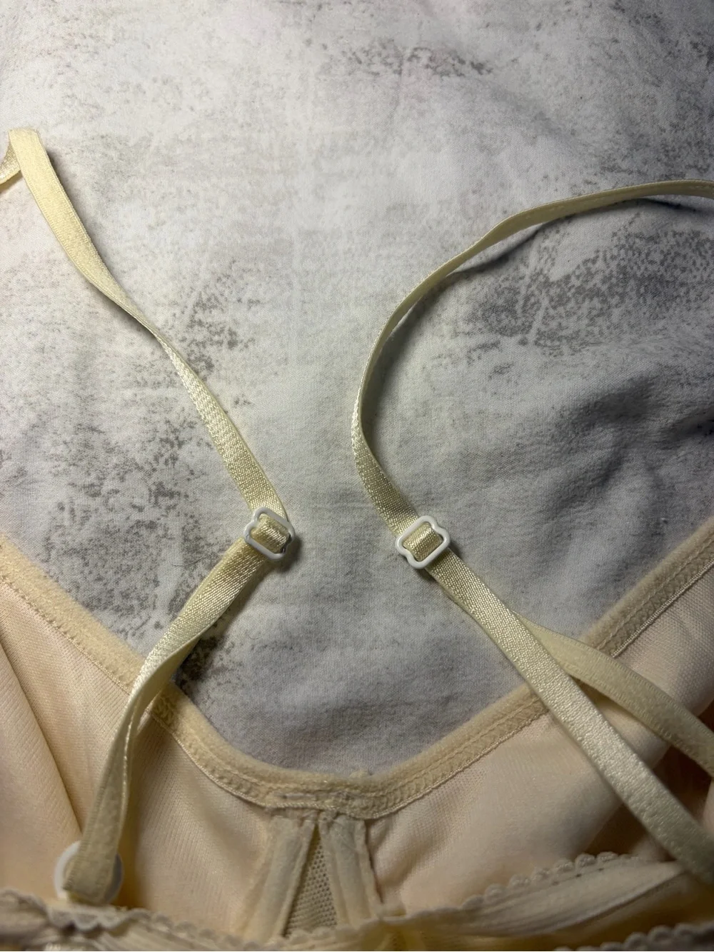 Vintage Sheer Lace Front-Tie Babydoll Lingerie